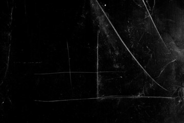 white scratches with spotsisolated on black background