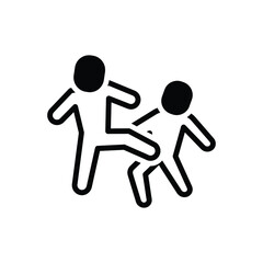 Black solid icon for violence

