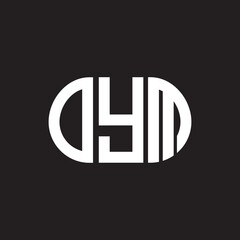 OYM letter logo design on black background. OYM creative initials letter logo concept. OYM letter design.