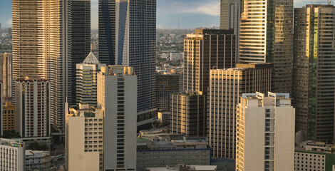 Manila  CBD early morning. 