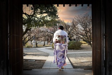 夕暮れの成人式