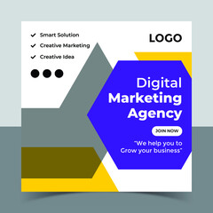 Digital business marketing post banner template,
advertising design, social media banner post design template