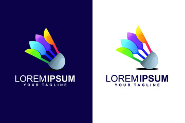 badminton logo vector for your company