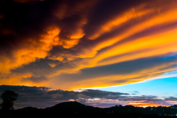 Dramatic sunset in Central America, threat of a third world war on the horizon, time for reflection.