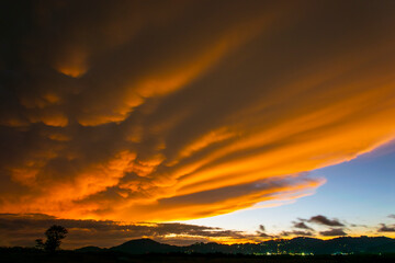 Dramatic sunset in Central America, threat of a third world war on the horizon, time for reflection.
