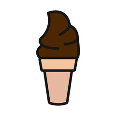 ice cream cone chocolate icon for website, promotion, social media
