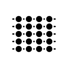 Black solid icon for numerous
