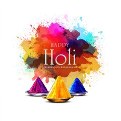 Celebration of indian festival happy holi colorful splash background