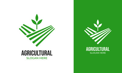 Agriculture logo with plant icon