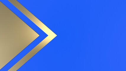 abstract background arrow gold texture 3d illustration rendering blue