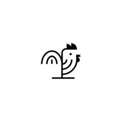 Chicken Logo icon design concept. good for rooster restaurant and chicken farm. vector illustration © dwara