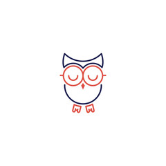 Modern Owl Logo or icon Design concept. Vector art illustration
