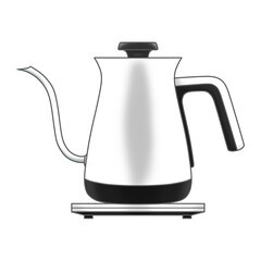 白色と黒色の電気ケトル