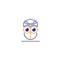 Modern Owl Logo or icon Design concept. Vector art illustration