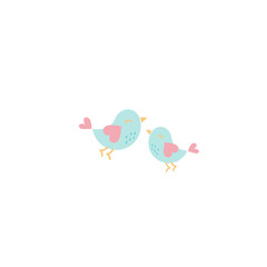 Cute bird artwork for childish products