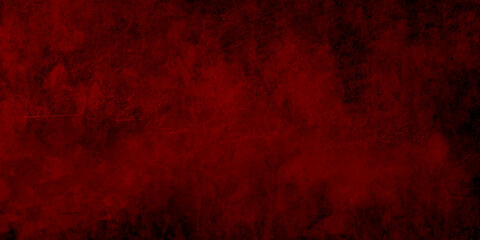 Red grunge texture and scratches concrete wall texture, Scary concrete wall texture as background. red smooth concrete wall background