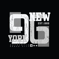 New york city typography vector t shirt design illustration 