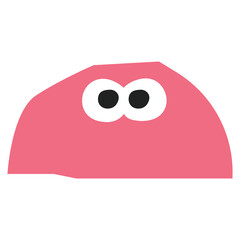 Abstract shape character vector illustration in flat color design