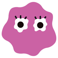 Abstract shape character vector illustration in flat color design