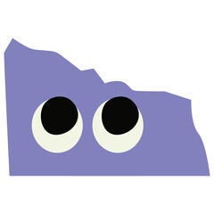 Abstract shape character vector illustration in flat color design