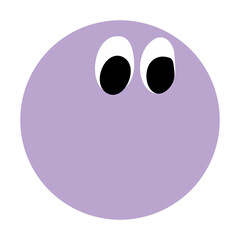 Simple shape character vector illustration in flat color design