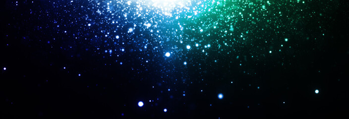 Fototapeta na wymiar レンズフレア　太陽光　反射　パーティクル　粒子　粉末　星々　　ネイビー　コバルトブルー　青