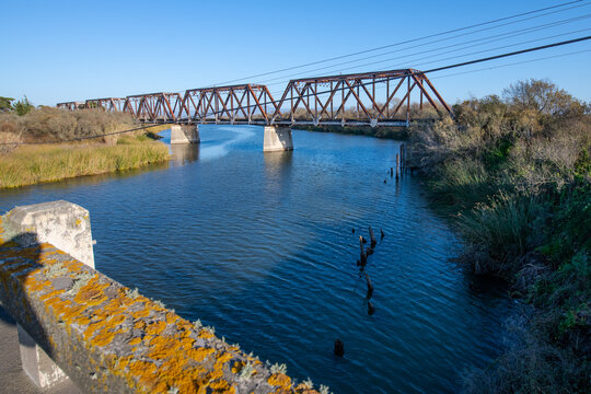 The Salinas River In Marina, California.