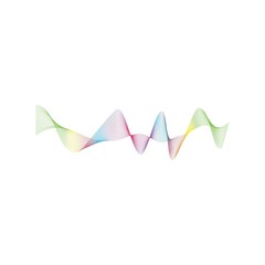 Sound waves line equalizer logo vector illustration design template icon