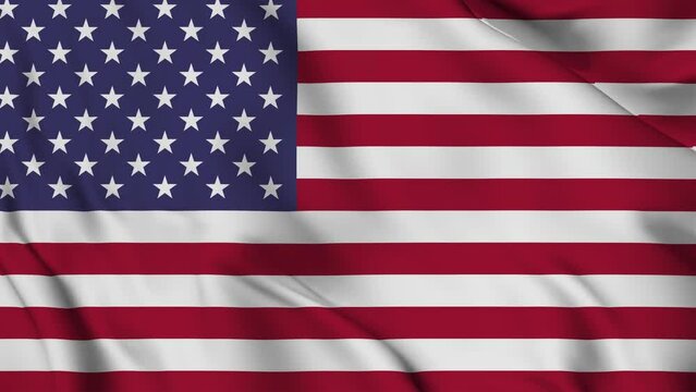 United State flag waving looping footage Full 4K (3840 x 2160) Realistic United State Flag Looping background. Looping Closeup Full 4K (3840 x 2160) footage. United State country flags. July 4