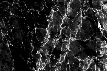 Abstract marble black texture with white vein seamless patterns on  floor background