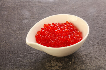 Luxury delicous red salmon caviar