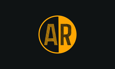 Alphabet letter icon logo AR