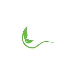 eco go green leaf logo vector icon illustration