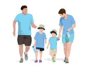 Obraz premium Family Day on illustration graphic vector