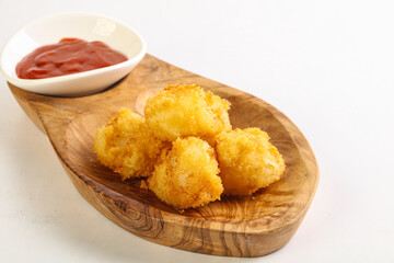 Japanese traditional tempura with scallop