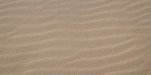 sand texture background panoramic with sandy wave pattern for web header panorama - obrazy, fototapety, plakaty