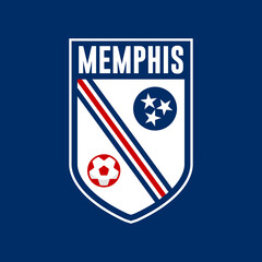 Logo Memphis, Tennessee, USA Football Team