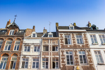 Fototapeta na wymiar Historic facades on the old Markt square of Maastricht, Netherlands