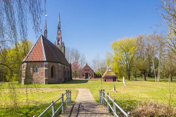 Bridge leading to the village of Harkema, Netherlands