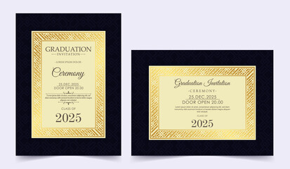 graduation invitation with ornament template