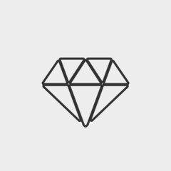 Fototapeta premium Diamond vector icon illustration sign 