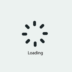 Loading vector icon solid grey