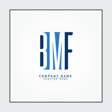 Initial Letter BMF Logo - Simple Monogram Logo for Initials B, M and F