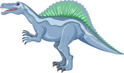 Spinosaurus dinosaur on white background