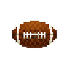 Pixel art football ball illustration.