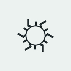 Sun vector icon illustration sign 