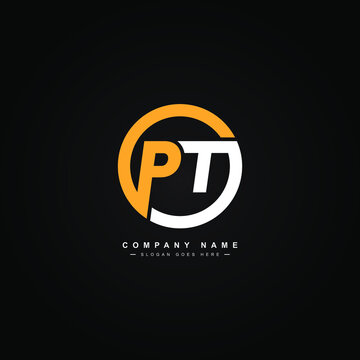 Initial Letter PT Logo - Simple Alphabet Logo