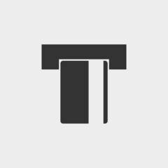 ATM vector icon illustration sign