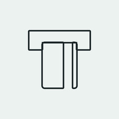 ATM vector icon illustration sign