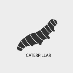 Caterpillar vector icon illustration sign